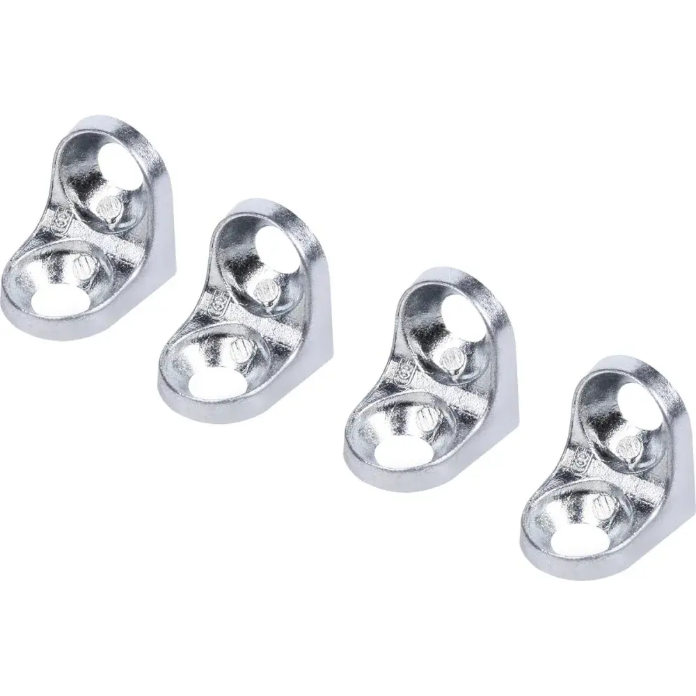 Suporte para prateleira 2 furos zincado zamac 50 peças Albras — fotografia 3