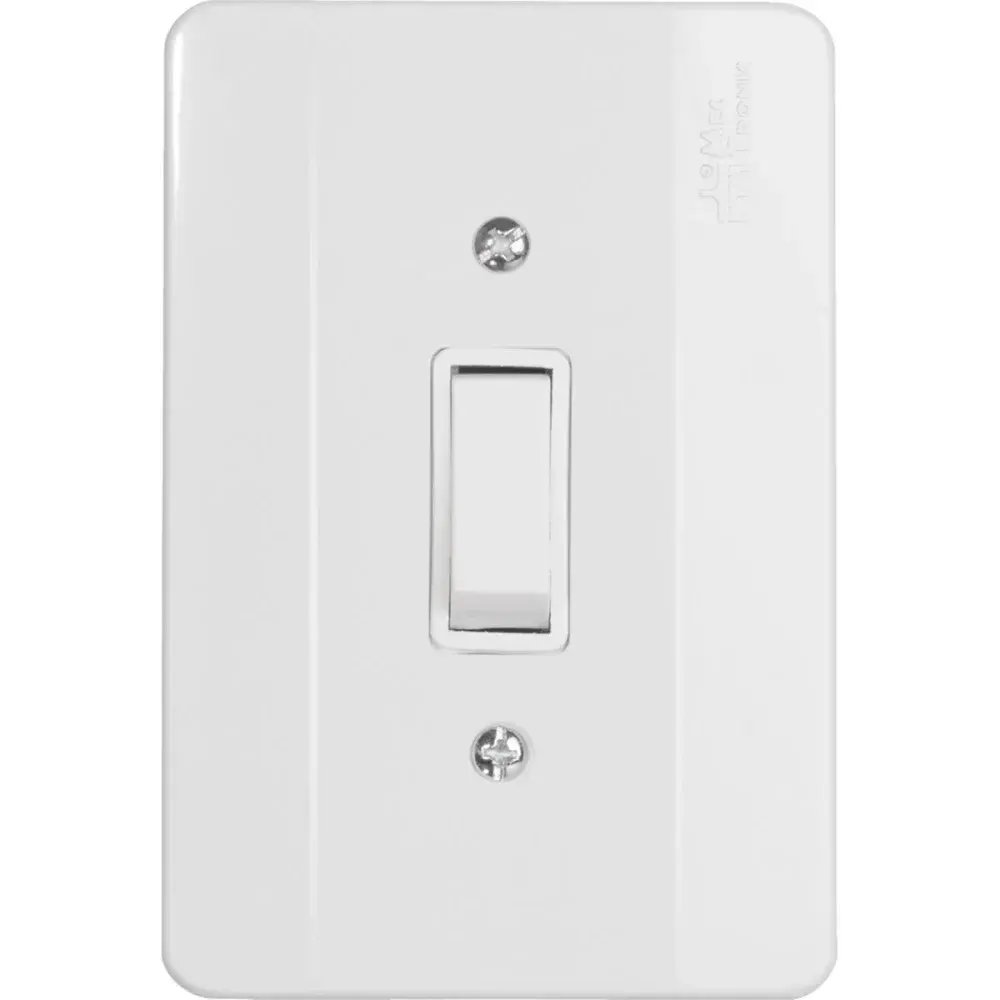 Interruptor millenium simples com placa branco 1TS Mectronic — fotografia de referência