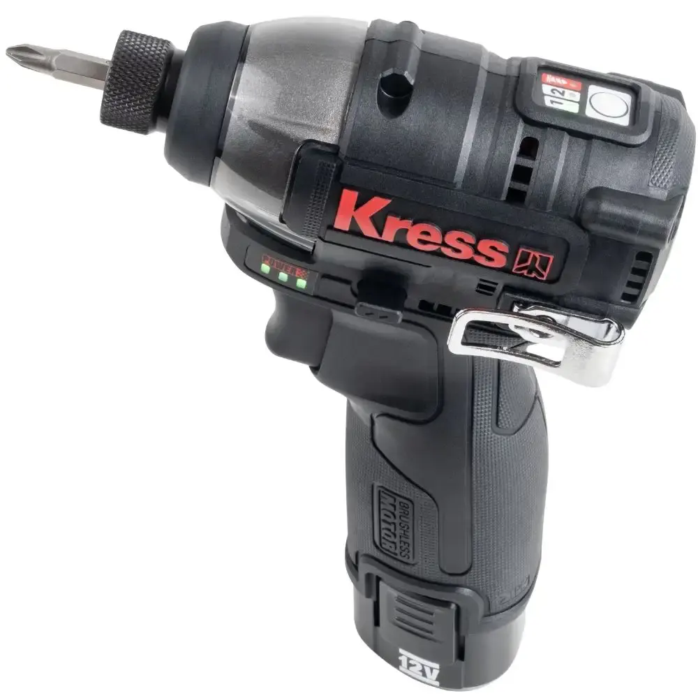 Chave de impacto brushless 1/4POL 12V 160NM 2 baterias carregador e maleta KH203 Kress — fotografia 2