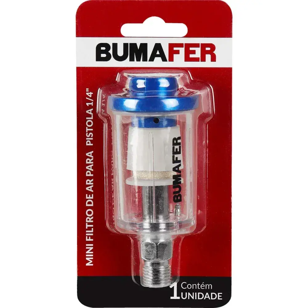 Mini filtro de ar 1/4" 350L para pistola Bumafer — fotografia 8