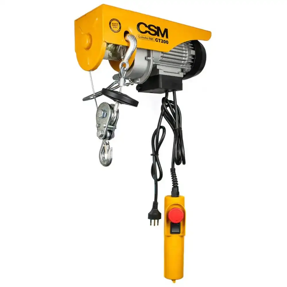 Guincho elétrico 100 a 200 KG monofásico TEC GT CSM 110 V — fotografia de referência
