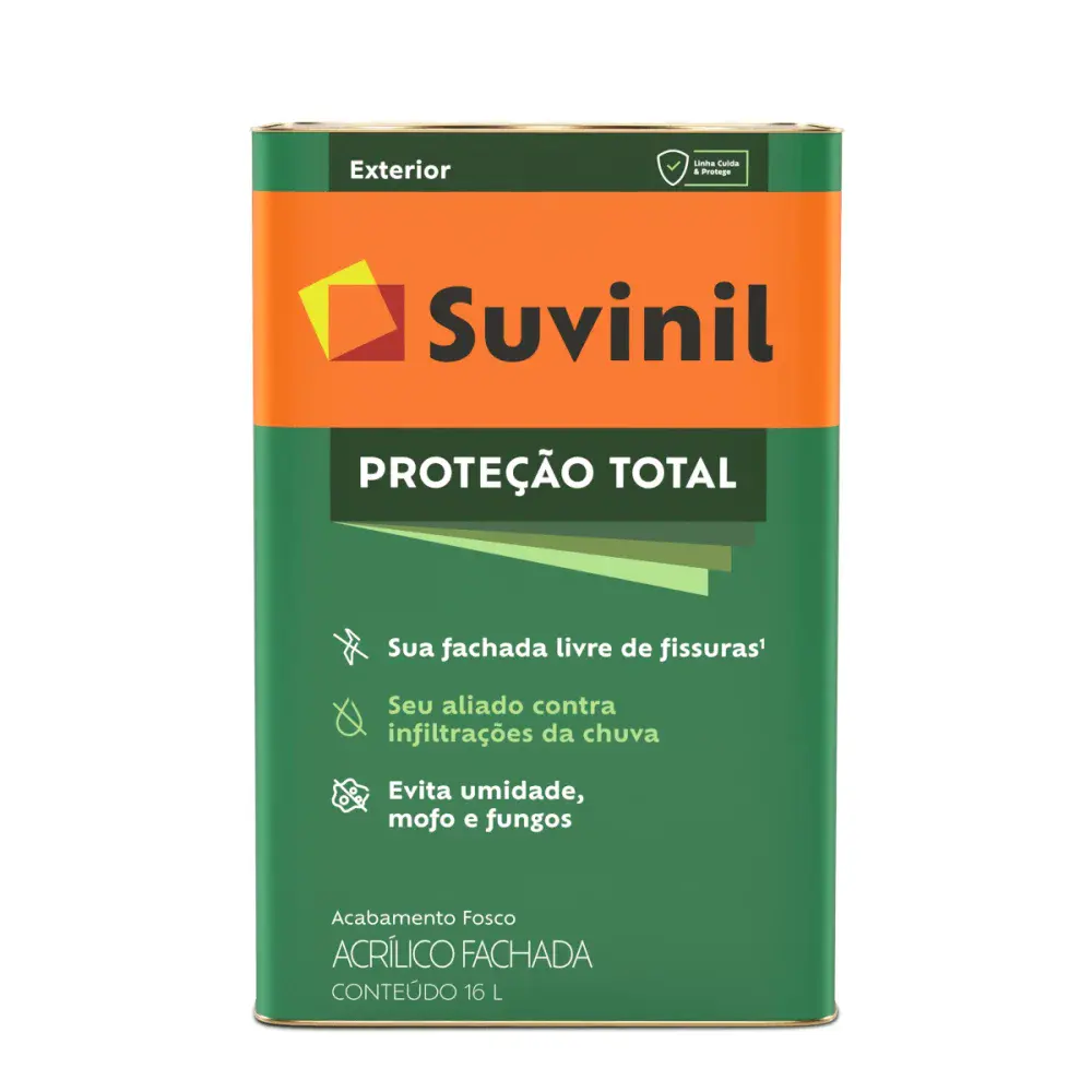 Tinta acrílica proteção total fosco base B2 16L Suvinil
