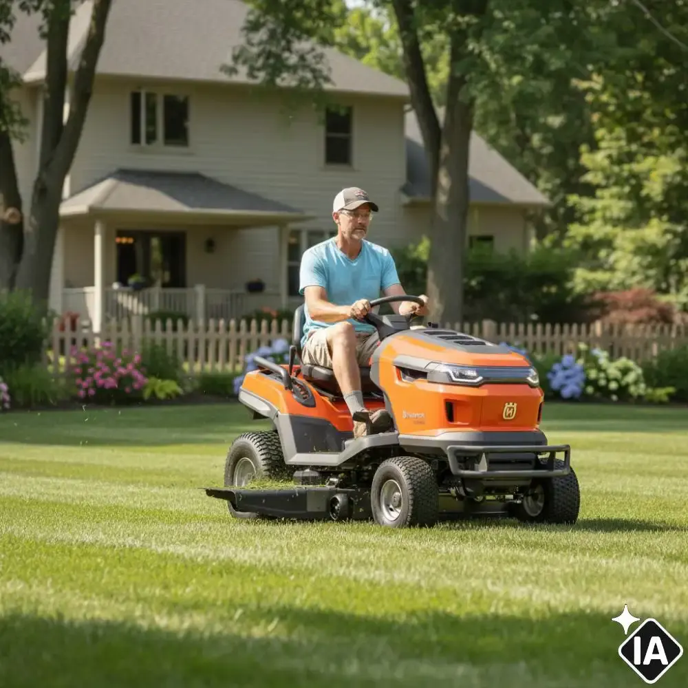 Trator cortador de grama 26,3 HP gasolina 4T TS 219TFM Husqvarna — fotografia 9