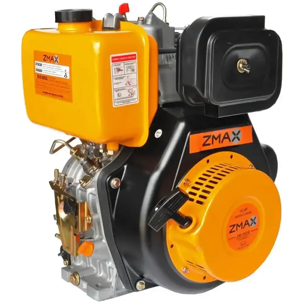 Motor a diesel 15HP 499CC 4T partida elétrica ZM150DE Zmax — fotografia 2