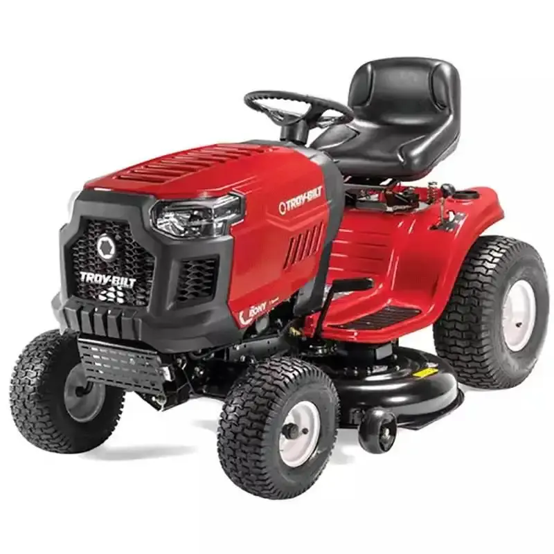Trator para cortar grama 19.5HP à gasolina 4T 547CC bomba de óleo troy-bilt + carreta — fotografia 2