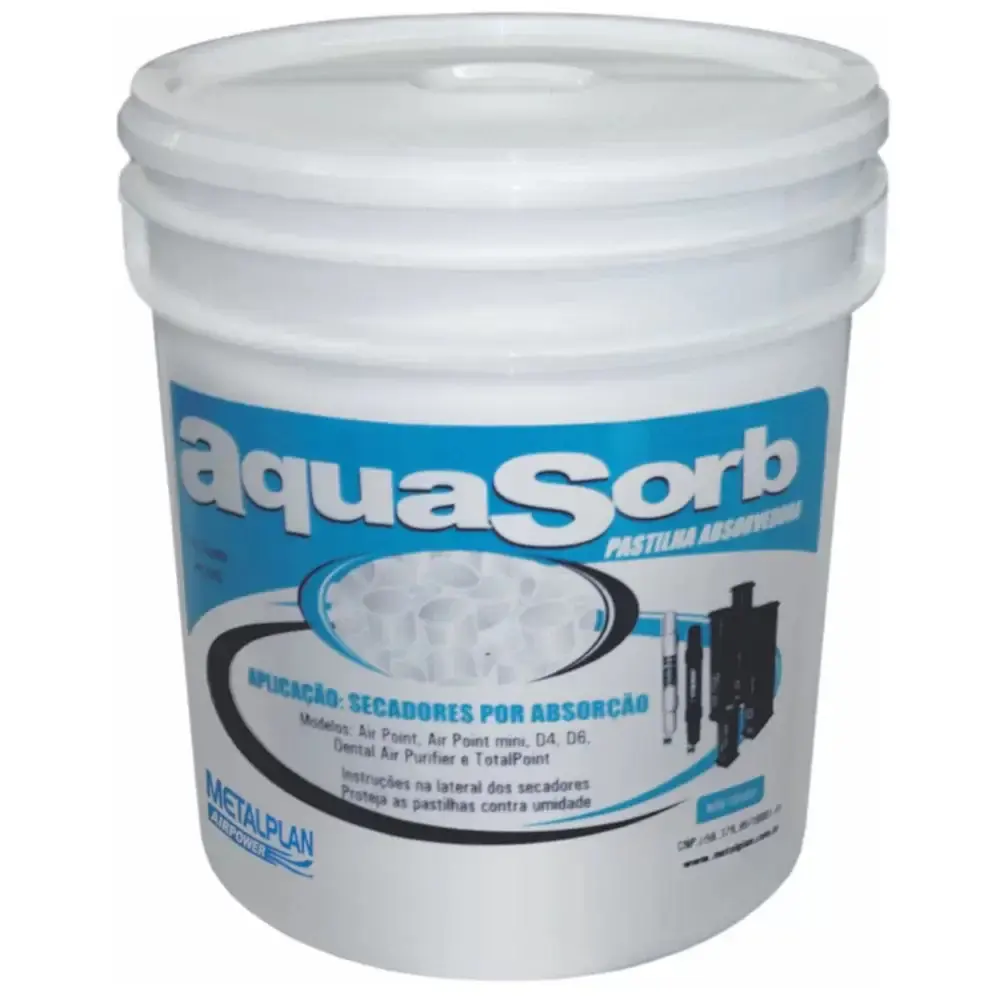 Refil aquasorb para secadores de ar por absorção balde 3,0 KG Metalplan