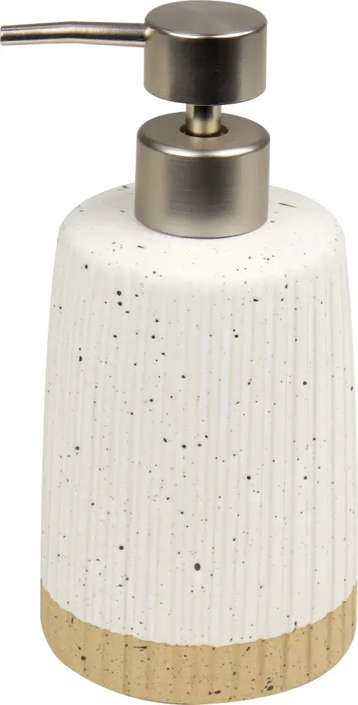Dispenser para sabonete líquido em cerâmica branco Kala — fotografia de referência