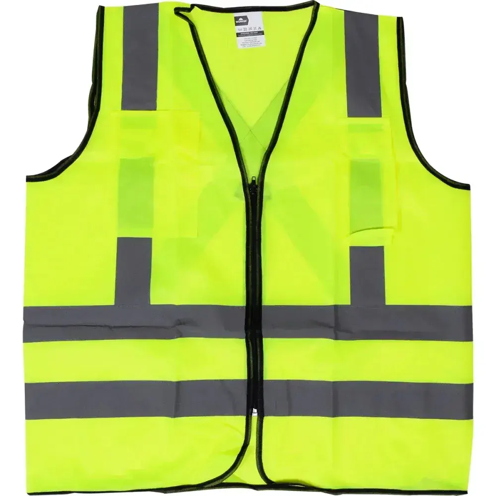 Colete refletivo amarelo com 2 bolsos tamanho gg Worker