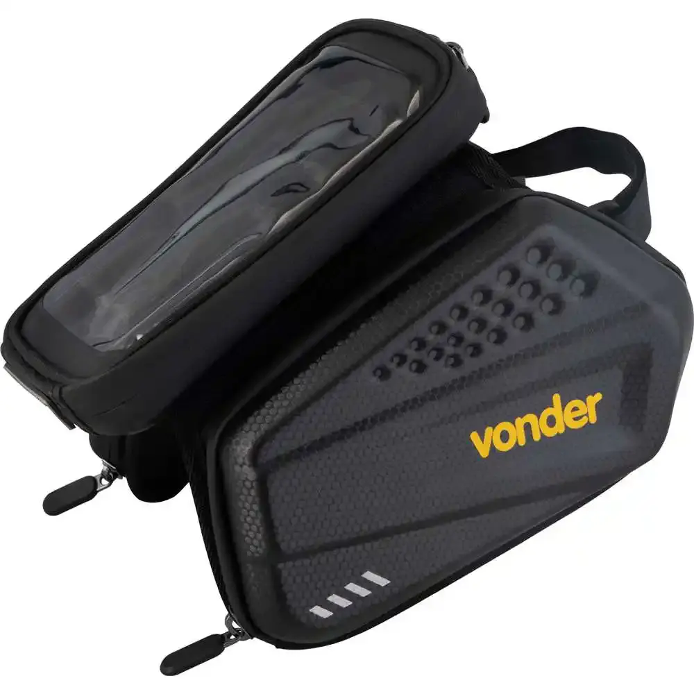 Bolsa dupla com porta celular para bicicleta Vonder — fotografia de referência