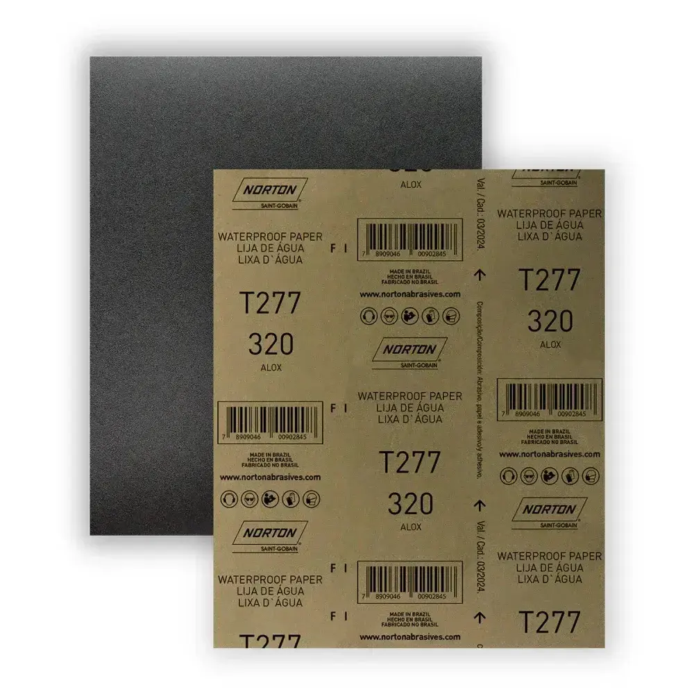 Folha de lixa de água T277 G320 230 x 280MM Norton — fotografia 6