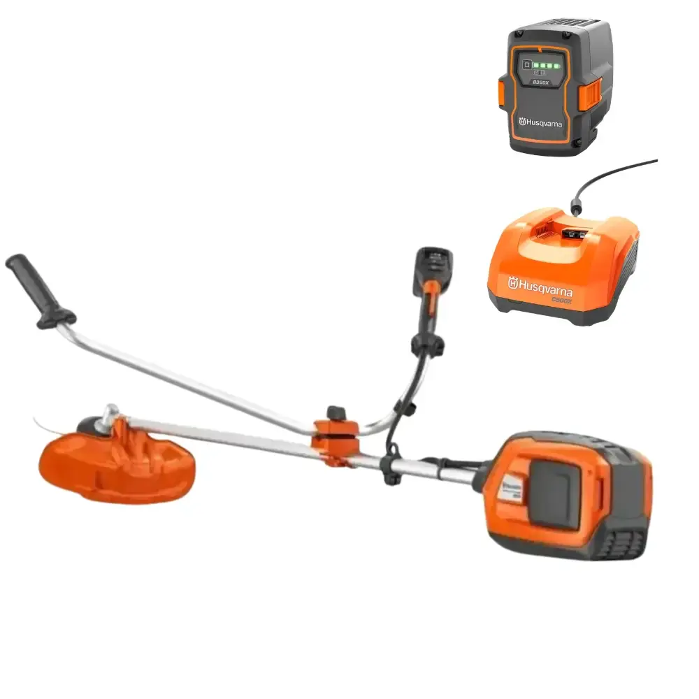 Roçadeira a bateria 36V 325IR com bateria 10AH e carregador Husqvarna — fotografia de referência