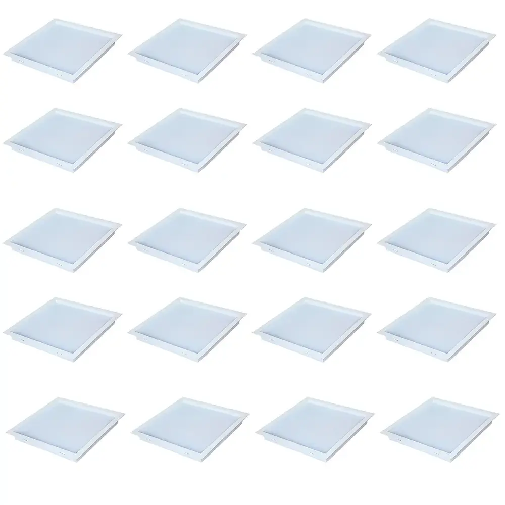 Kit 20 unidades plafon led 6500K quadrado 24W painel embutir slim Avant