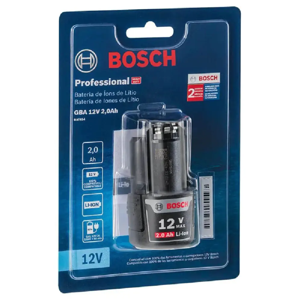 Bateria de íons de lítio 2,0AH 12V GBA Bosch — fotografia 5