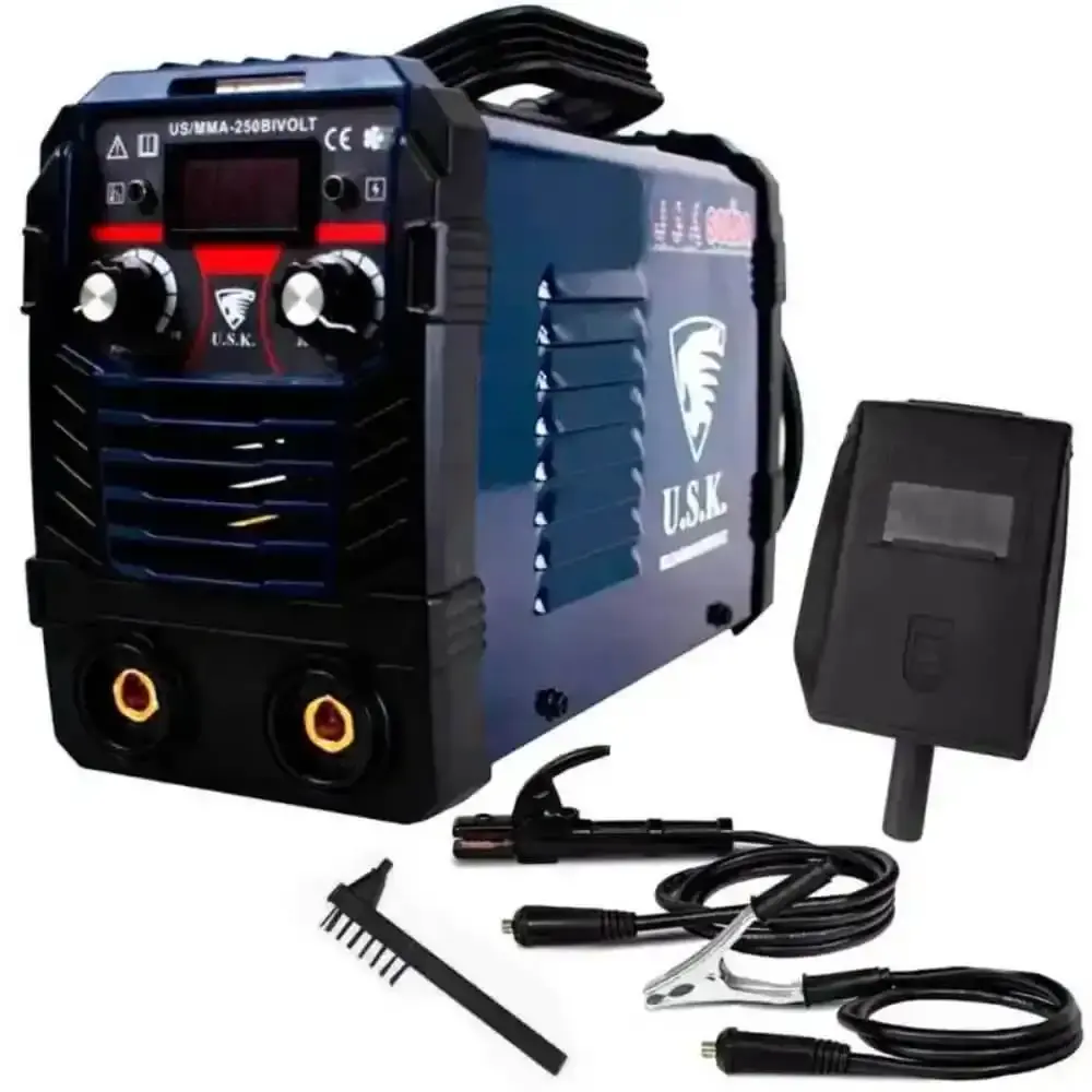 Máquina de solda inversora painel digital bivolt MMA-250 USK