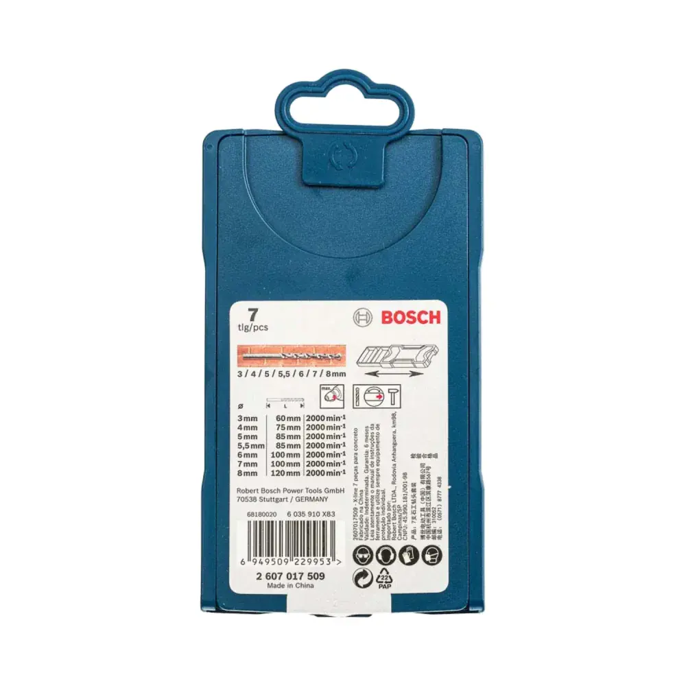 Jogo de brocas para concreto mini x-line 3-8MM com 7 peç Bosch — fotografia 10