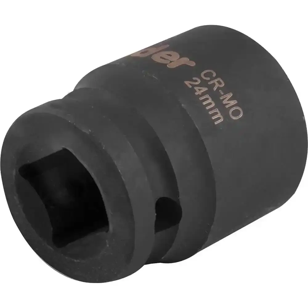 Soquete Sextavado de Impacto Encaixe 1/2 polegada 24Mm cromado VONDER — fotografia 2