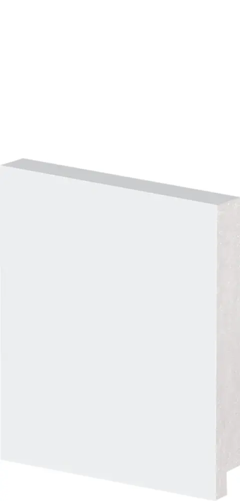 Rodapé liso 2,40M 100X13MM branco Arquitech — fotografia 2