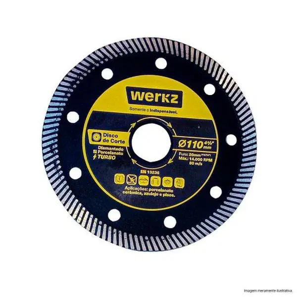 Disco de corte diamantado 110X20MM- Werkz — fotografia de referência