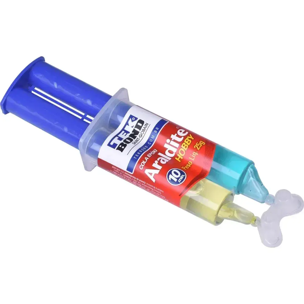 Adesivo epóxi blister 25GR bi-componente líquido tekbond Araldite — fotografia 9