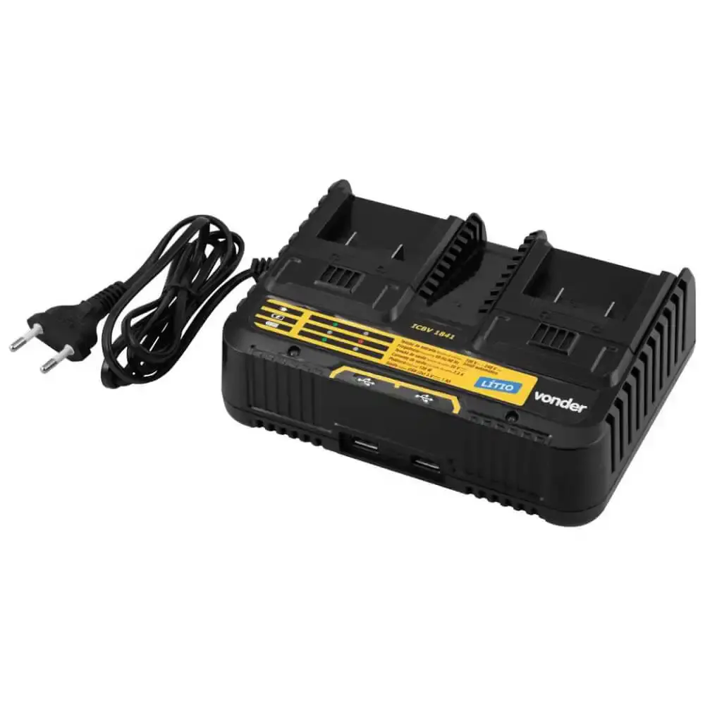 Carregador de bateria duplo 18V ICBV1841 bivolt Vonder — fotografia de referência