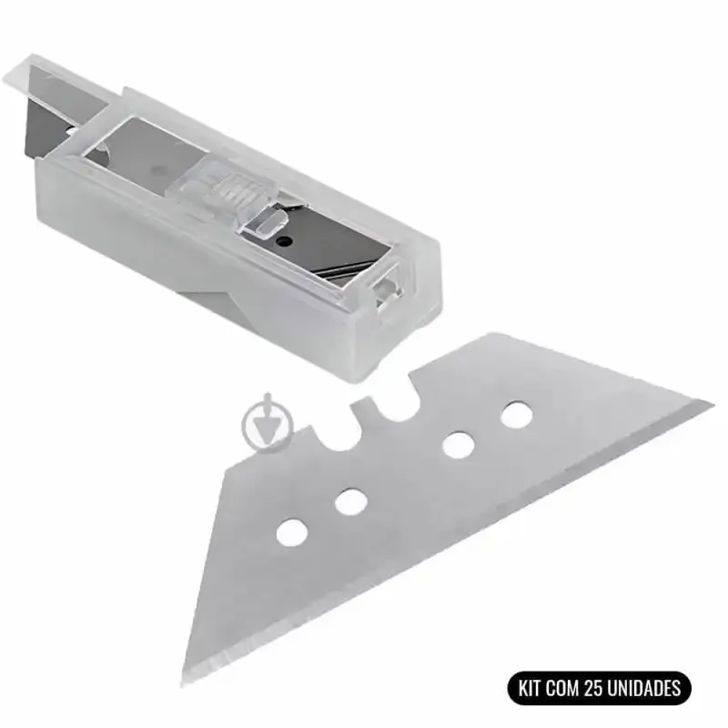 Lâmina para estilete trapezoidal kit com 25 peças 7935559 MTX — fotografia de referência