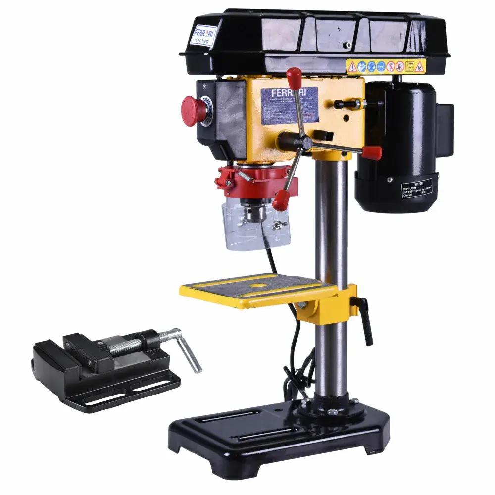 Furadeira de bancada com morsa e motor FG13 350W 127V Ferrari — fotografia de referência