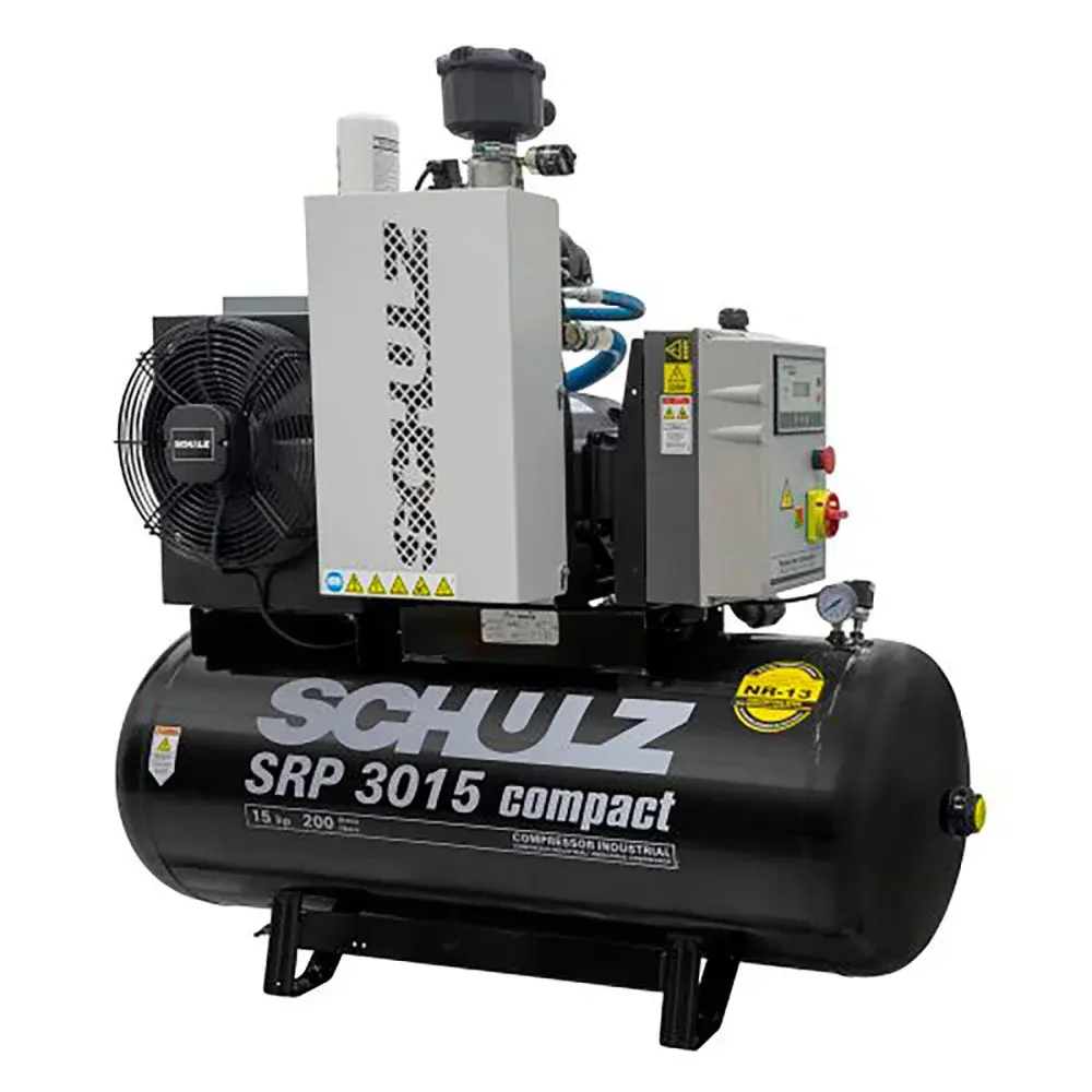 Compressor ar de parafuso 109 psi srp 3015E 15CV 380V Schulz — fotografia 2