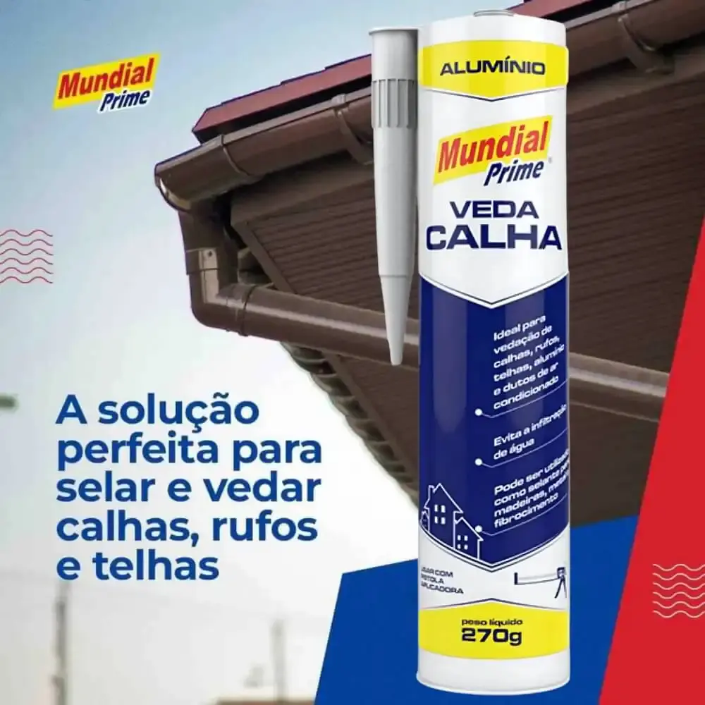 Veda Calha Alumínio 270 g MUNDIAL PRIME — fotografia 4