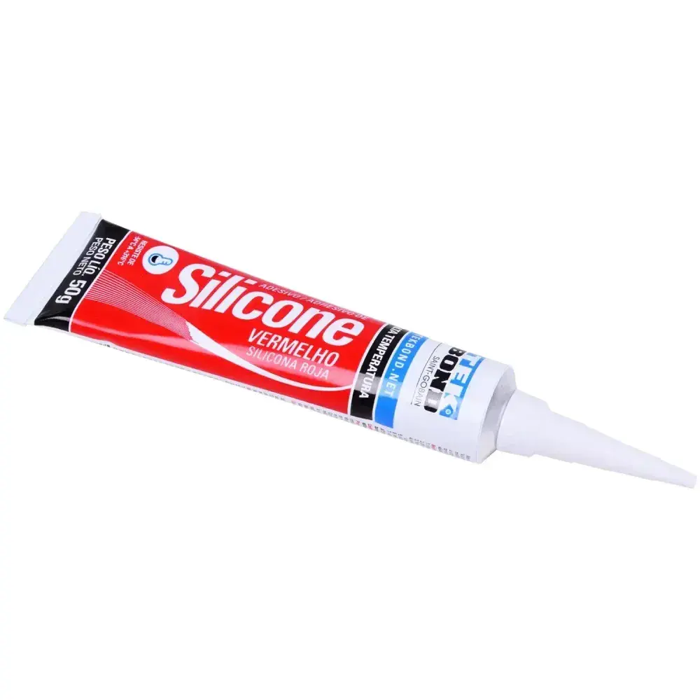 Silicone alta temperatura 50 gramas vermelho Tekbond — fotografia 6