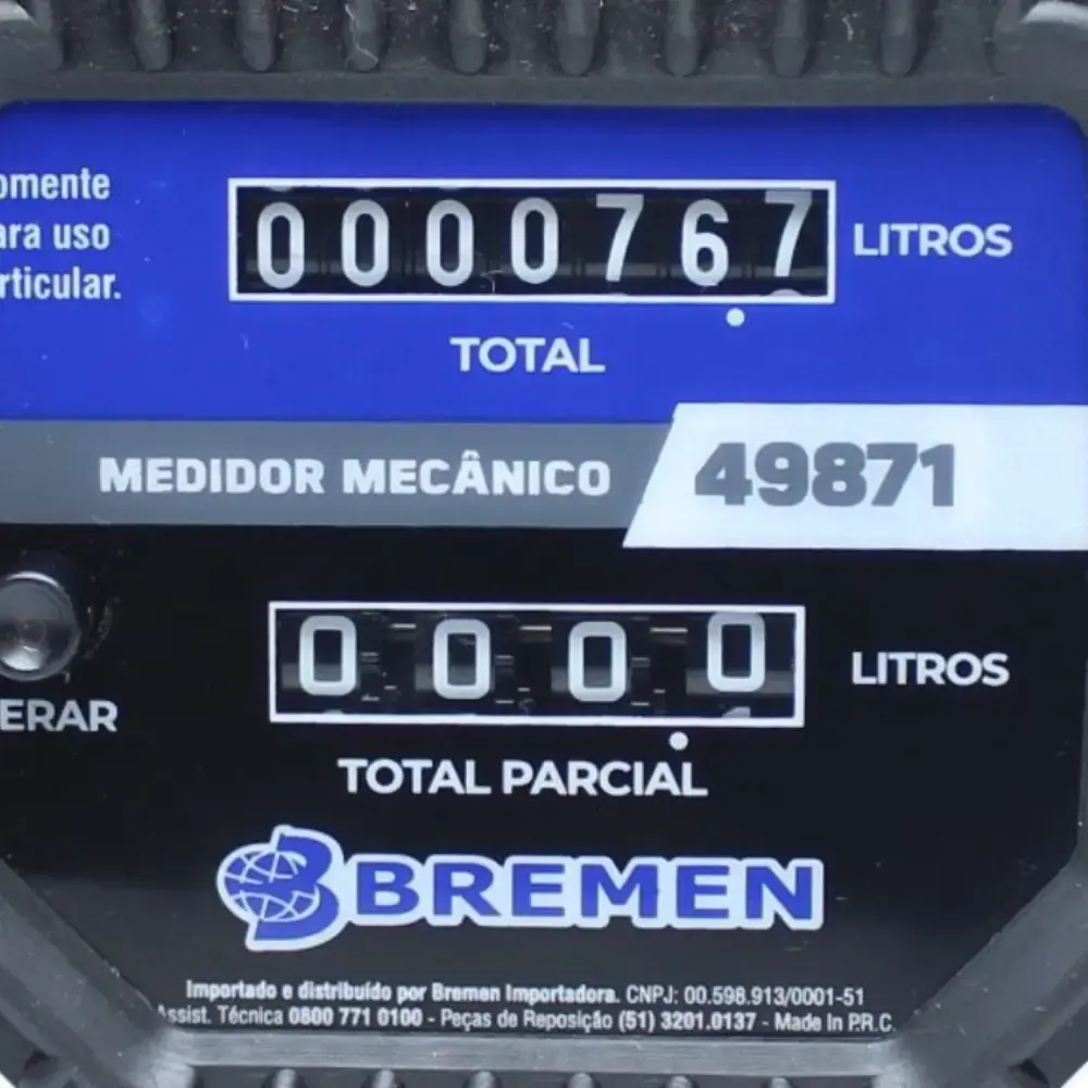 Medidor mecânico óleo 30L/MIN 6 dígitos 49871 Bremen — fotografia 5