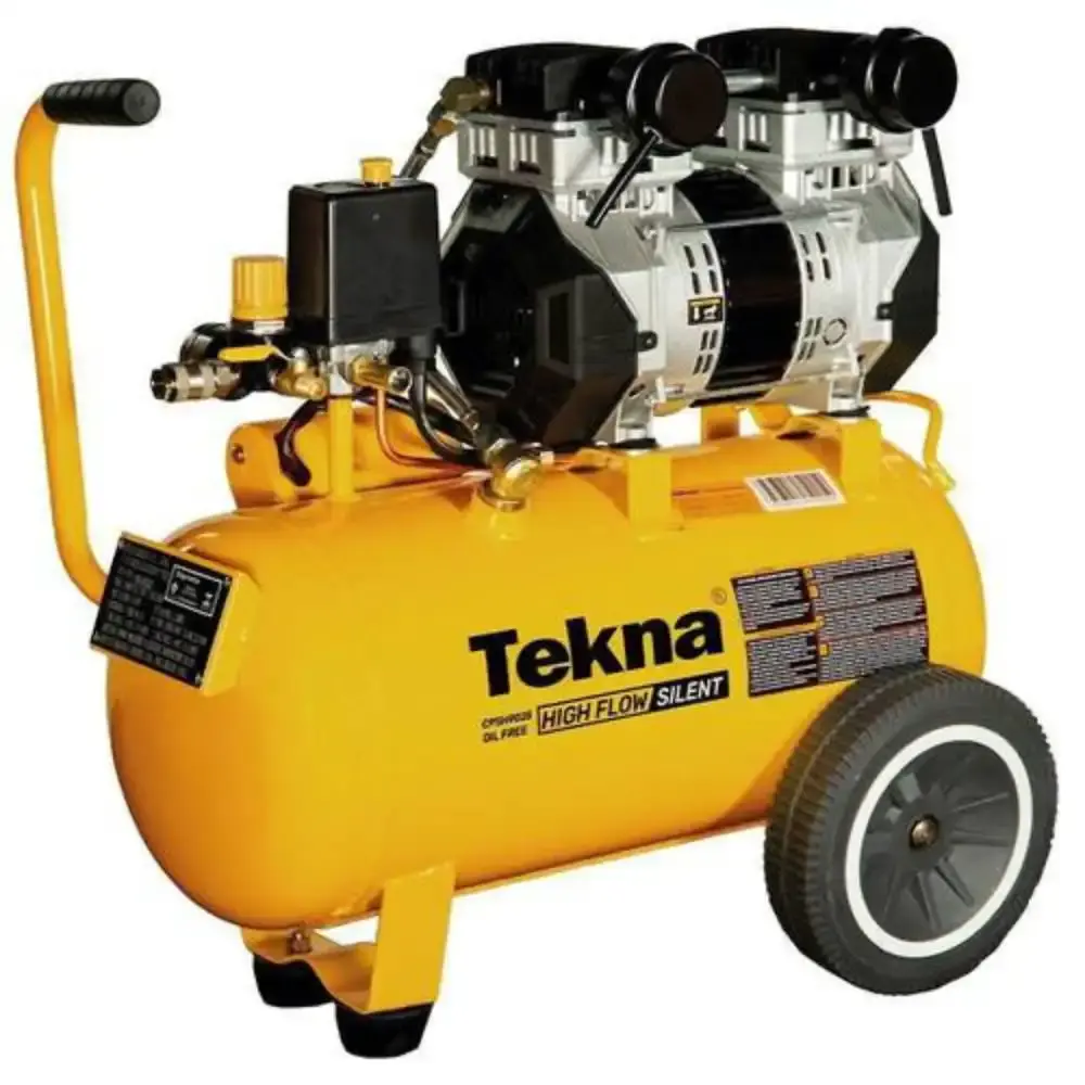 Compressor de ar 2,5 HP 9,1 pés silencioso isento de óleo 1012301 TEKNA-110V — fotografia 2