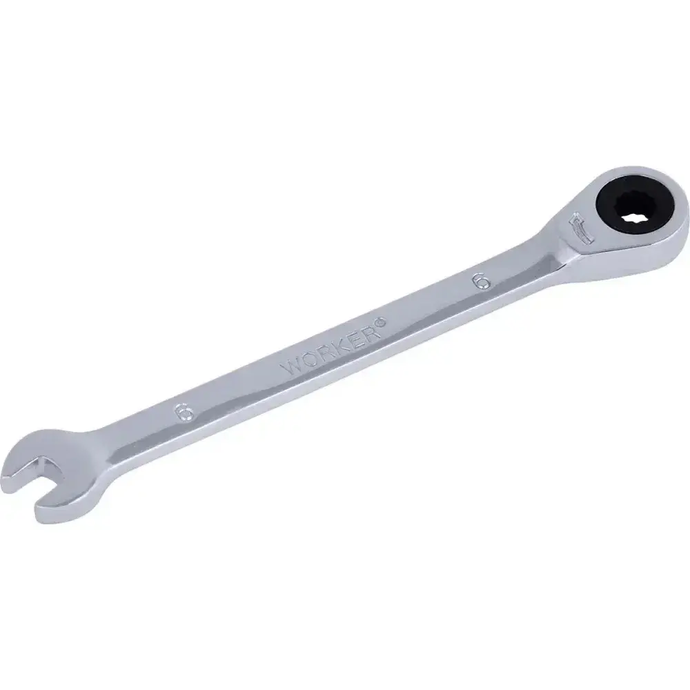 Chave combinada com catraca cromo vanádio 6MM Worker — fotografia 8
