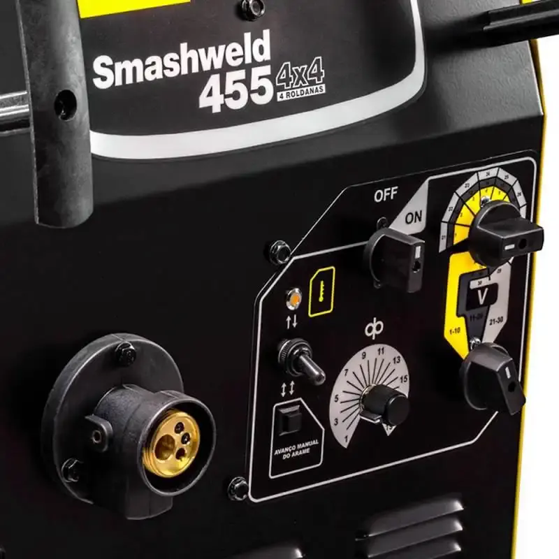 Máquina de solda mig/mag 300A à 100% smashweld 455 cabeçote interno 19.9KVA trifásica 742523 Esab — fotografia 5