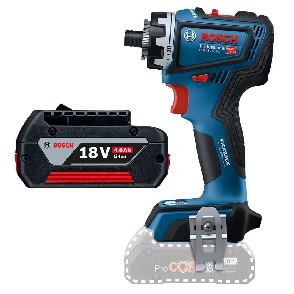Parafusadeira 18V 1/2 POL 64NM brushless GSB18V-90 com bateria e maleta Bosch — fotografia 3