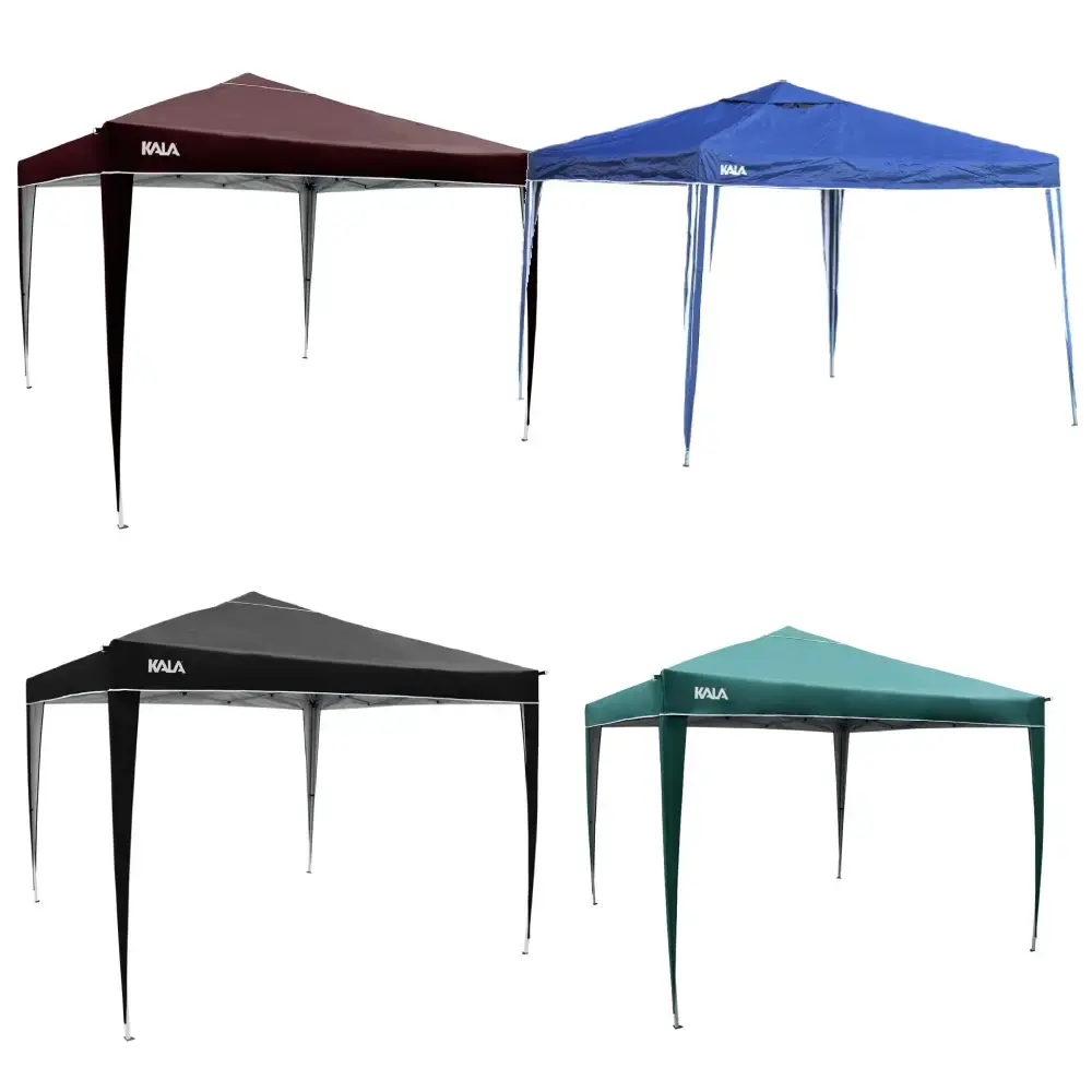 Tenda gazebo dobrável 3M x 3M em poliéster diversas cores Kala Azul — fotografia de referência