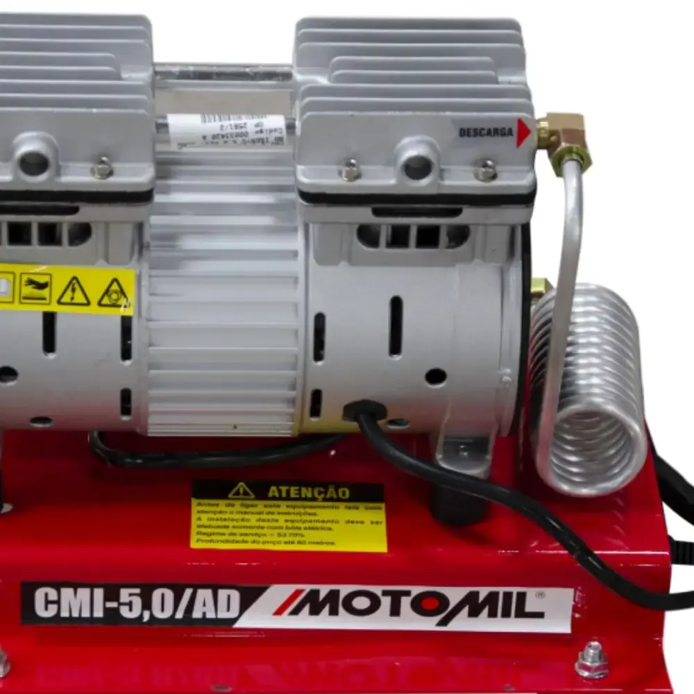 Compressor ar direto 1HP poço artesiano CMI-5 AD silencioso sem óleo MotoMil 110 V — fotografia 4