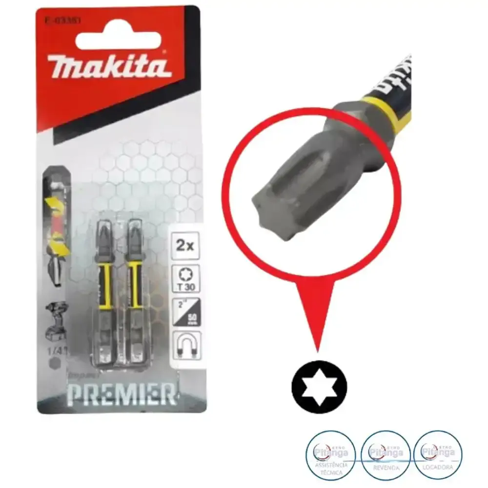 Bits de torx torção T30X50MM com 2 unidades Makita — fotografia 4