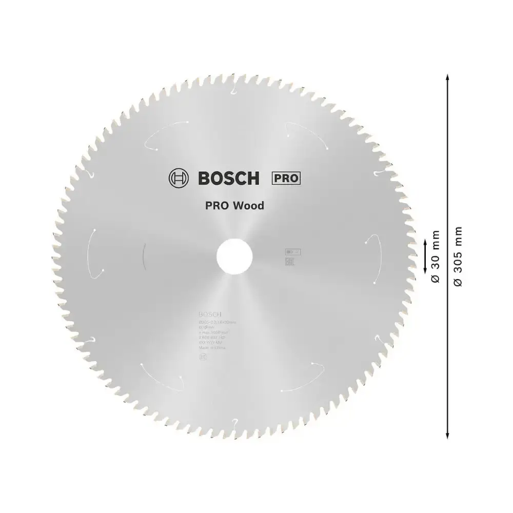 Disco de serra circular PRO Wood Cordless 305mm 60D 2608837742-000 BOSCH — fotografia 3
