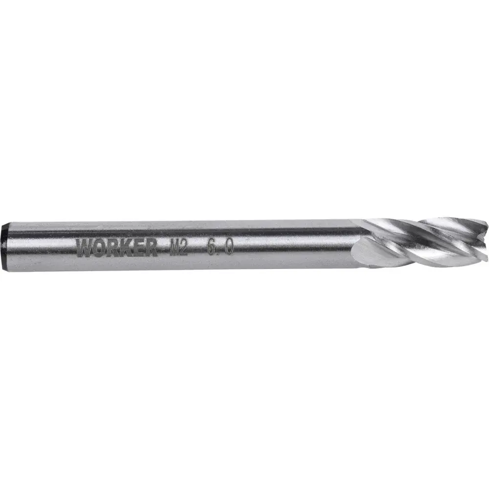 Fresa de topo reto aço rápido 6MM haste 6MM Worker — fotografia de referência