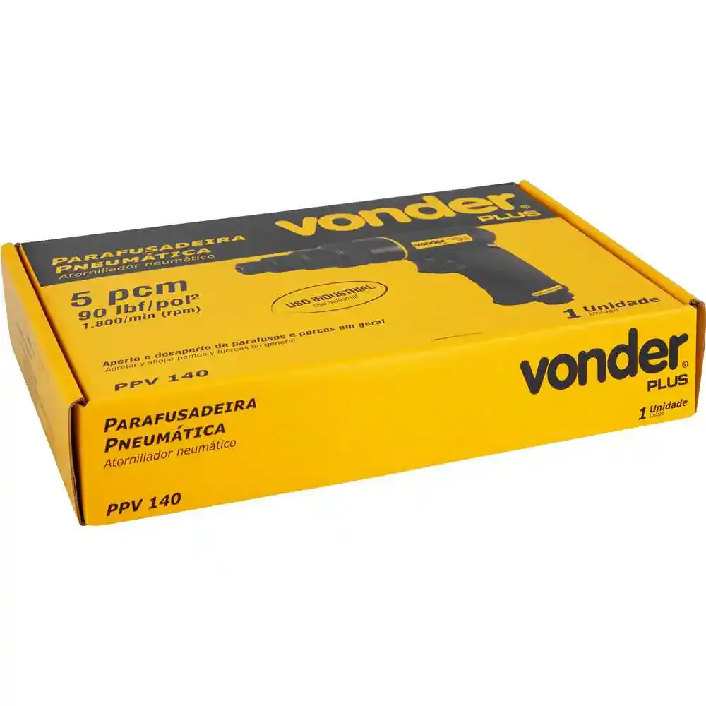 Parafusadeira pneumática 1/4 POL 13 nm com gatilho PPV 140 vonder Vonder Cross — fotografia 5
