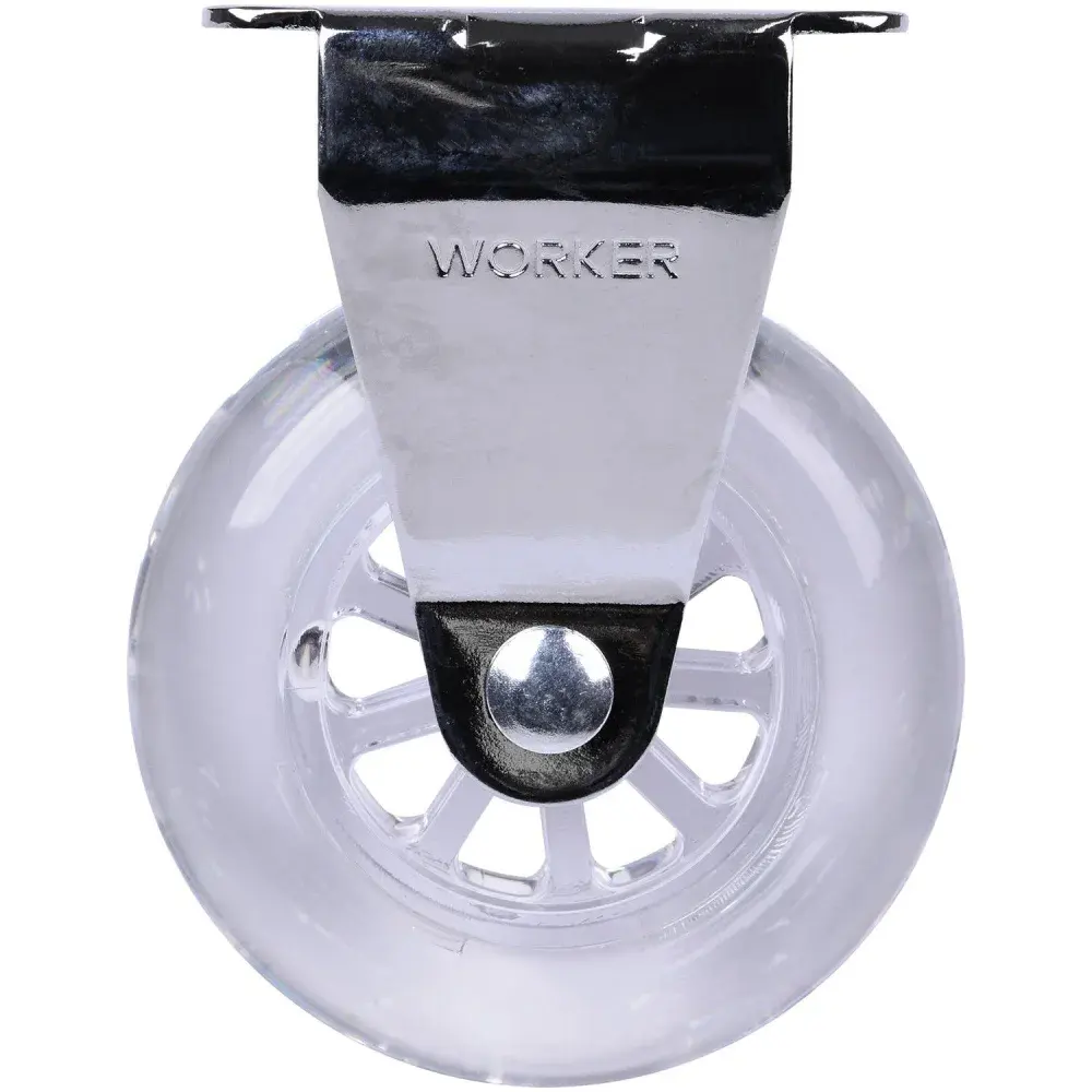 Rodizio de gel 75MM fixo cristal Worker — fotografia de referência