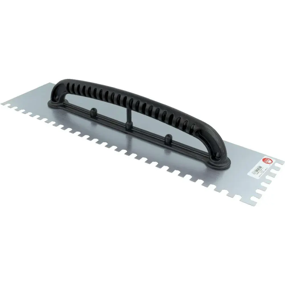 Desempenadeira de aço com dentes e cabo plástico 48CM x 12CM Worker — fotografia 3