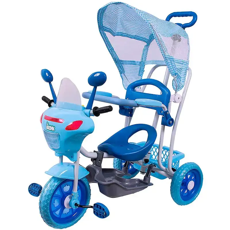 Triciclo infantil moto com capota azul BEL BEL FIX — fotografia de referência