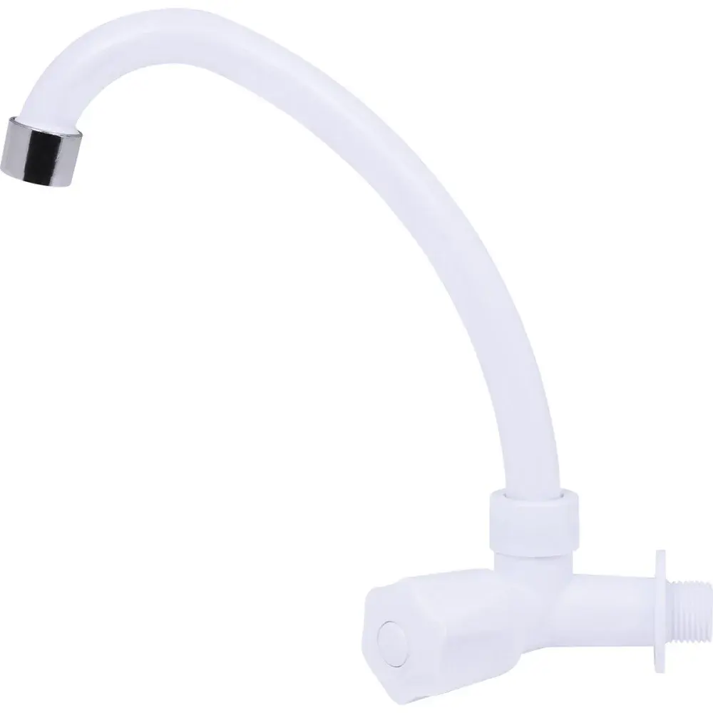 Torneira de parede com bica móvel 1/4 abs branco C50 Liege — fotografia de referência