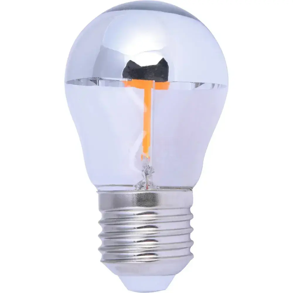 Lâmpada led filamento espelhado globo G45 bivolt Liege — fotografia 6