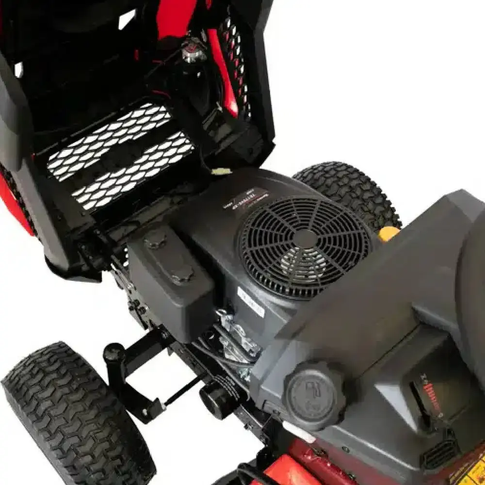 Trator cortador de grama 19,5 HP gasolina 4 tempos TLT42-19A Toyama com recolhedor — fotografia 5