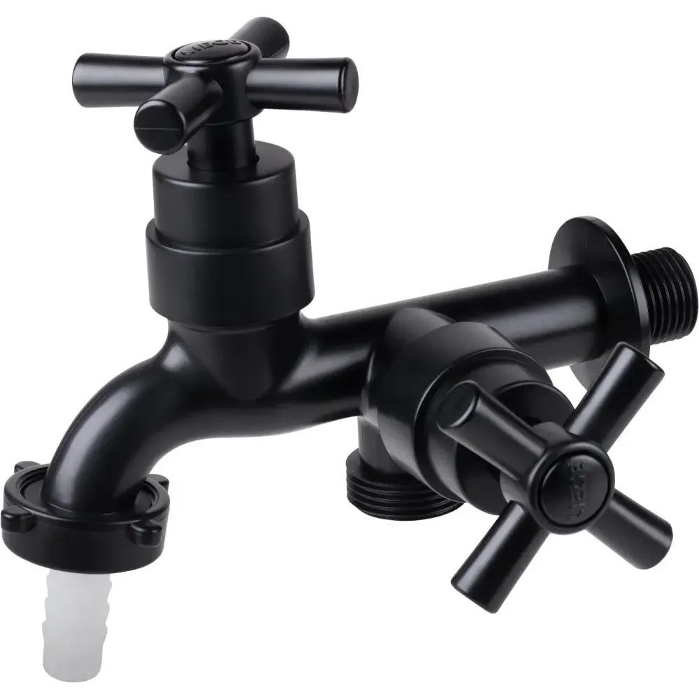 Torneira para máquina de lavar 1/4 volta abs preto C66 - Liege