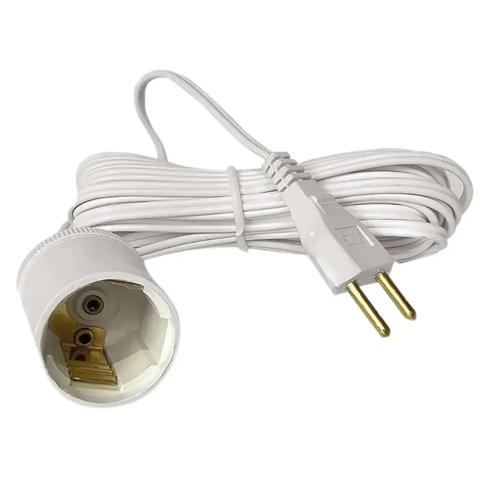 Soquete rabicho 10A branco pl 2X0,75MM 3METROS lider plus