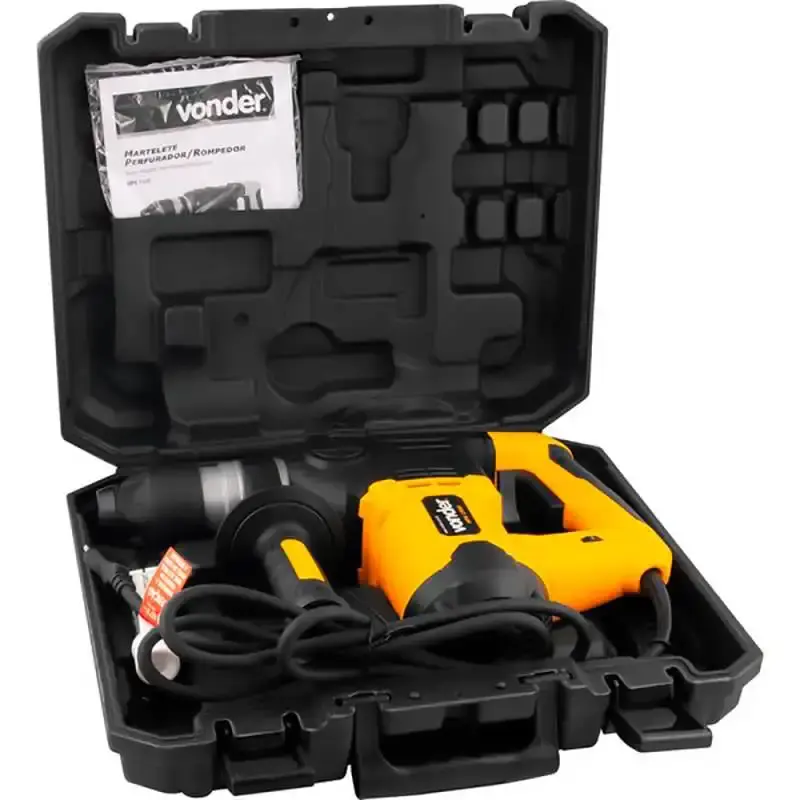 Martelete perfurador e rompedor 1500W MPV 1500 Vonder + kit sds-plus 110 V — fotografia 5