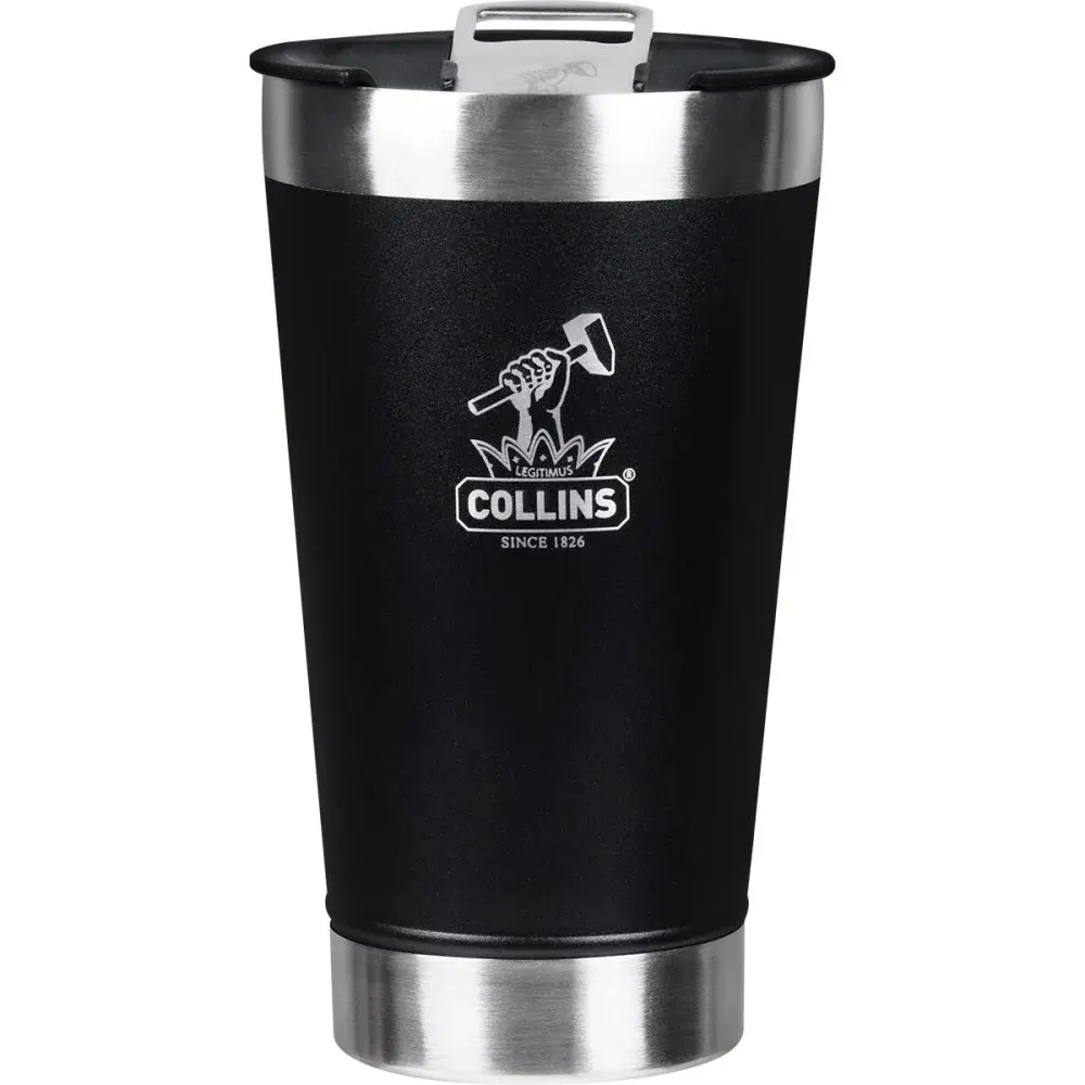 Copo térmico com tampa em aço inoxidável preto 473ML Collins — fotografia 3